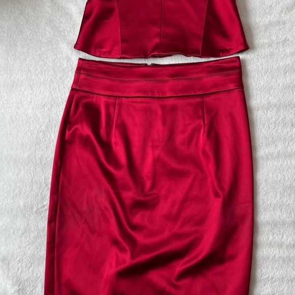 bebe Red Midi Dress - Picture 3 of 11